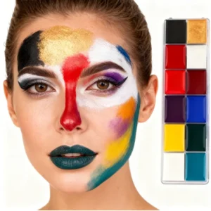 12-Color Acrylic & Natural Plant Face Body Paint Pigments EN71 Certified Children’s Body Painting Supplies