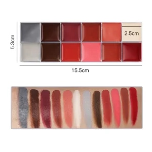 12 Color Cheek Red Face Paint Set Halloween Christmas Cosplay Body Painting Palette for Festivals
