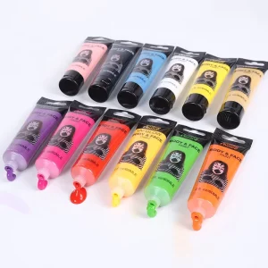 12 Color Clown White Makeup Cream Face Paint 60ml Goth Cosplay Mime Body Paint Tubes for Zombie Vampire Skeleton Makeup