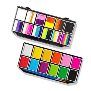 12 Color Face Paint Kit With Brushes Kids Party