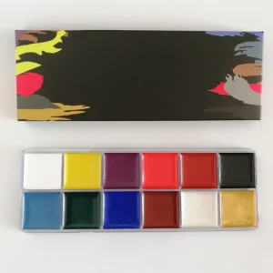 12 Color High Pigment Waterproof Face and Body Paint Set Cosmetics for Parties Safe Body Painting