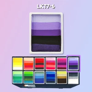 12-Color Hydro Aqua Liner Face Paint, Water-Activated Rainbow Eyeliner Split Palette, Skin-Safe for Children
