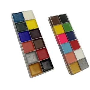 12 Color Modern Multicolor Split Cake Maker Colorful Rainbow Face Painting Kit Makeup Palette for Kids