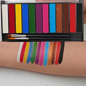 12 Color Natural Plant Based Water Based Professional Face Body Painting Kit Non Toxic Washable Safe for Children Adults