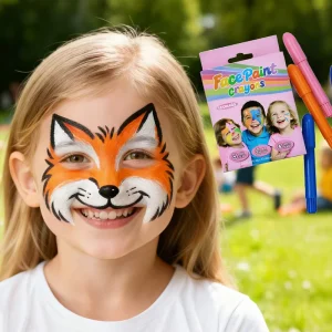 12-Color Non Toxic Mineral Safe Skin Twist Face Painting Pen Washable Body Paint Crayon Stick Set Halloween