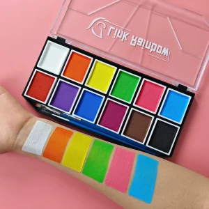 12-Color Non-Toxic Skin-Friendly Temporary Face Paint Set for Children Adults Professional Water-Based Body Painting