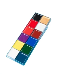 12-Color Oil-Based Body Art & Stage/Halloween Makeup Paint with Boxed Packaging