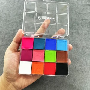 12 Color Professional Rainbow Split Palette Waterproof Face Body Paint for Kids Halloween Body Painting Supplies