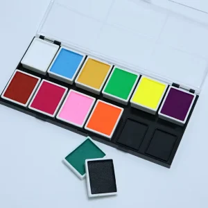 12-Color UV Neon Fluorescent Face and Body Paint Palette Cosmetic Makeup for Kids and Adults Washable
