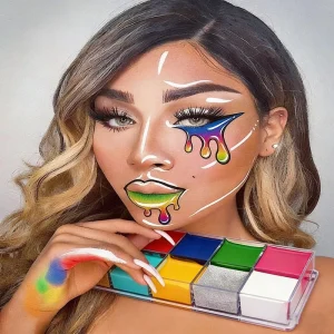 12 Colors Body Paint Cream Oil Painting Art Beauty for Halloween Party Body Painting Supplies