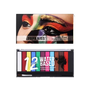 12 Colors Eco Friendly Water Based Face Paint Kit Non Toxic ASTM D 4236 Certified Body Painting Set