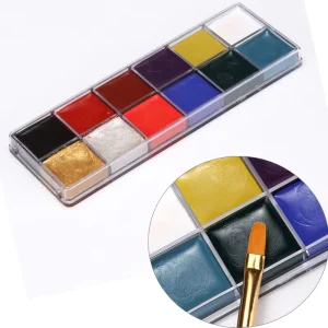 12 Colors Face Painting Body Paint Makeup Halloween Party Face Body Art Painting