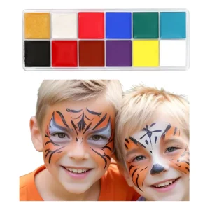 12 Colors Halloween Makeup Body Art Festival Face Paint Oil Based Face Body Painting