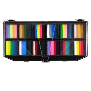 12 Colors Professional Face Paint Palette Water Based Split Cake Body Painting Kit Safe Non Toxic Halloween Makeup Set for Kids