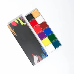 12 Colors Solid Pigments Child Adult Face and Body Painting Paints Non Toxic and Safe Paints Custom Different Colors