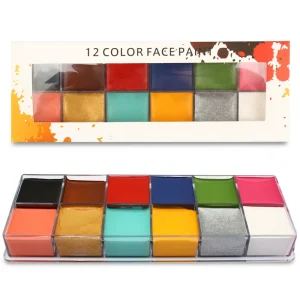 12 Flash Colors Face Body Paint Cream for Halloween Party Fancy Dress Tattoo Oil Painting