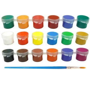 12 Fluorescent Colors Acrylic Paint Pots 5ml Glow in the Dark Paint for Kids’ Art Color Paints Nylon Material