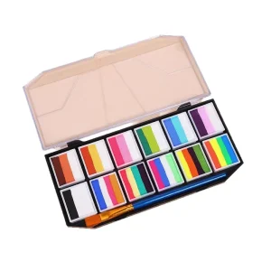 12 Grid Rainbow Strip Children’s Face and Body Paint Washable Watercolor Paint Cream