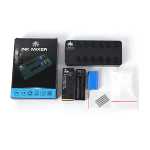 12 Site Plastic Electric Tattoo Pigment Ink Shaker with Magnetic Tattoo Ink Mixer Permanent Makeup Accessories for Artists