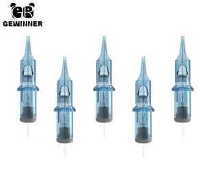 1223M1 316 Stainless Steel Disposable Tattoo Needles Long Taper 0.35mm Diameter 23 Needles Cartridge 20 Cartridges Box
