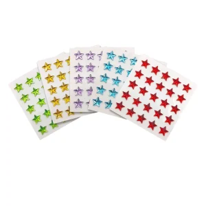 12mm Star Tattoo Sticker Temporary Music Festival Face Jewels Rhinestone Stone Makeup Accessories for Parties and Events