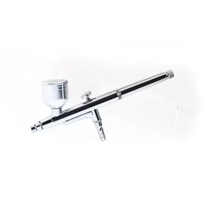 130-Silver Dual Action Airbrush for Nail Art Makeup ABS Copper for Cake Decor Painting Model Coloring Airbrush Compressor