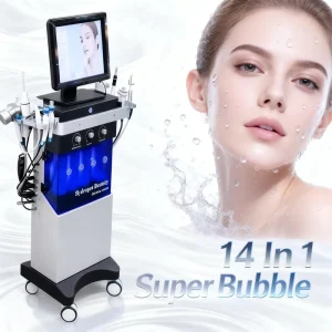 14 in 1 Oxygen Bubble Face Lifting Diamond Microdermabrasion Wrinkle Removal Skin Tightening Facial Cleansing Beauty Device