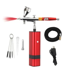 14.5PSI Cordless Rechargeable High Pressure Auto Stop Function Airbrush Paint Sprayer Kit