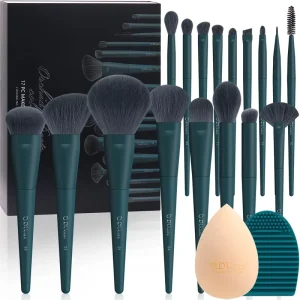 14PCS Customizable Color & Logo Soft Synthetic Hair Vegan Makeup Brushes Kit Private Label Organizer Brush Set