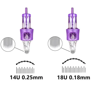 14UX 0.25MM Universal Tattoo Cartridge Needles Disposable Sterilized Safety Needles for Lip Blush