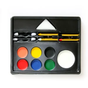 14pk Halloween Face Paint Kit with Makeup Sponges and Brush Easy on and Off