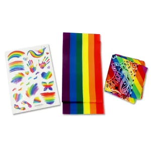 15*21cm Waterproof Polyester Rainbow Temporary Tattoo Sticker Digital Printing Personalized Party Promotional Supplies ROMANCE