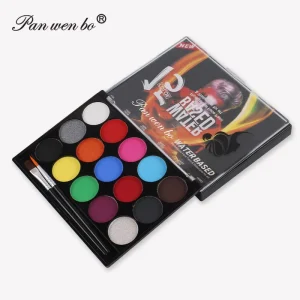 15 Colors Art Body Painting Supplies Halloween Party Body Makeup Face Body Paint Kit Water Based Face Paint