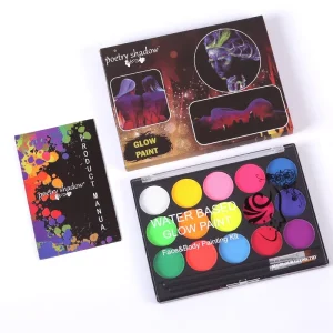 15 Colors Neon Face Body Paint UV Black Light Glow In Dark Fluorescent Body Painting for Halloween Club Party Kids Art Makeup
