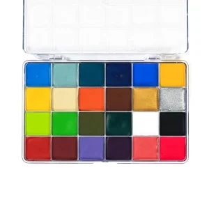 15 Colours Non Toxic24 Oil Based Washable Face & Body Paint Kit 10 Brushes For Children Adults Teens Festival Art Painting Set