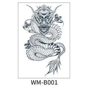 15-Day Waterproof Sweatproof Temporary Customizable Art Paper Tattoo Stickers with Cool Designs for Men Last 2 Weeks