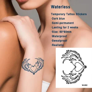 15 Days Lasting Sexy Paper Temporary Tattoo Sticker for Face & Body Art Decoration Customizable Size & Design