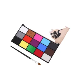 15 color square Watercolor Ointment Water soluble Face Body Paint Palette