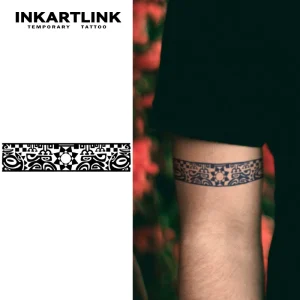 15Day Faith Totem Arm Long Lasting Stickers Water Transfer Non Toxic and Safe Popular Phrases Temporary Tattoo