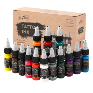 15ML 14 color 260g Tattoo Ink Easy to Apply Fine Particles Good Color Saturation Tattoo Pigment Ink