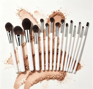 15Pcs Makeup Brushes Set with Storage Bag Private Label Cosmetic Brush Kit for Foundation Blush Eye Shadow Concealer