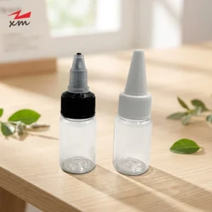 15ml Empty Plastic PET Hair Oil Tattoo Ink Bottle With Applicator Tip