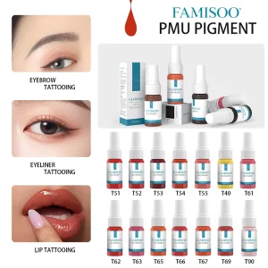 15ml Hybrid Pigment Liquid PMU Pigment Tattoo Color Ink Powdered Eyebrow Tattoo Pigment Micro Blades Machines Permanent Makeup