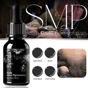 15ml SMP Ink Set of 4 Colors Carbon Black Pigment for Hair Tattoo & Scalp Micropigmentation
