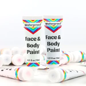 15ml Waterproof Smudge Proof Oil Based Face Paint Tube Vivid White and Black Colors for Body Painting