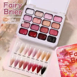 16-Color Gradient Effect Nail Art Patting Gel Polish Sparkling Nail Art Supplies