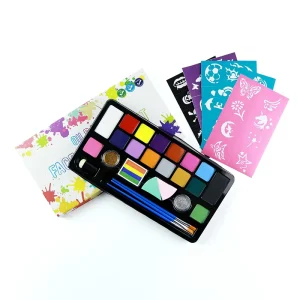 16 Colors Oil Based Non Toxic Professional Face Painting Set Rainbow Split Face Body Paint Kit Kids