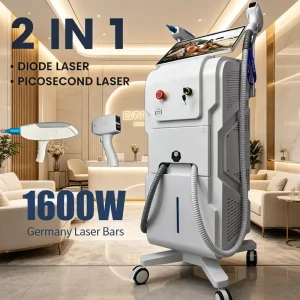 1600W 2 in 1 Titanium Ice Diode 808nm Laser Hair Removal Machine Nd Yag Picosecond Laser Tattoo Removal Beauty Equipment