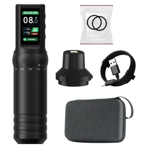 1600mAh 2.0-4.2mm Adjustable Stroke Wireless Tattoo Pen Machine with Dotwork Mode