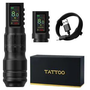 1600mAh Professional Wireless Tattoo Gun Machine Pen with 2.0-4.2mm Adjustable Stroke for Beginners Artists Body Art